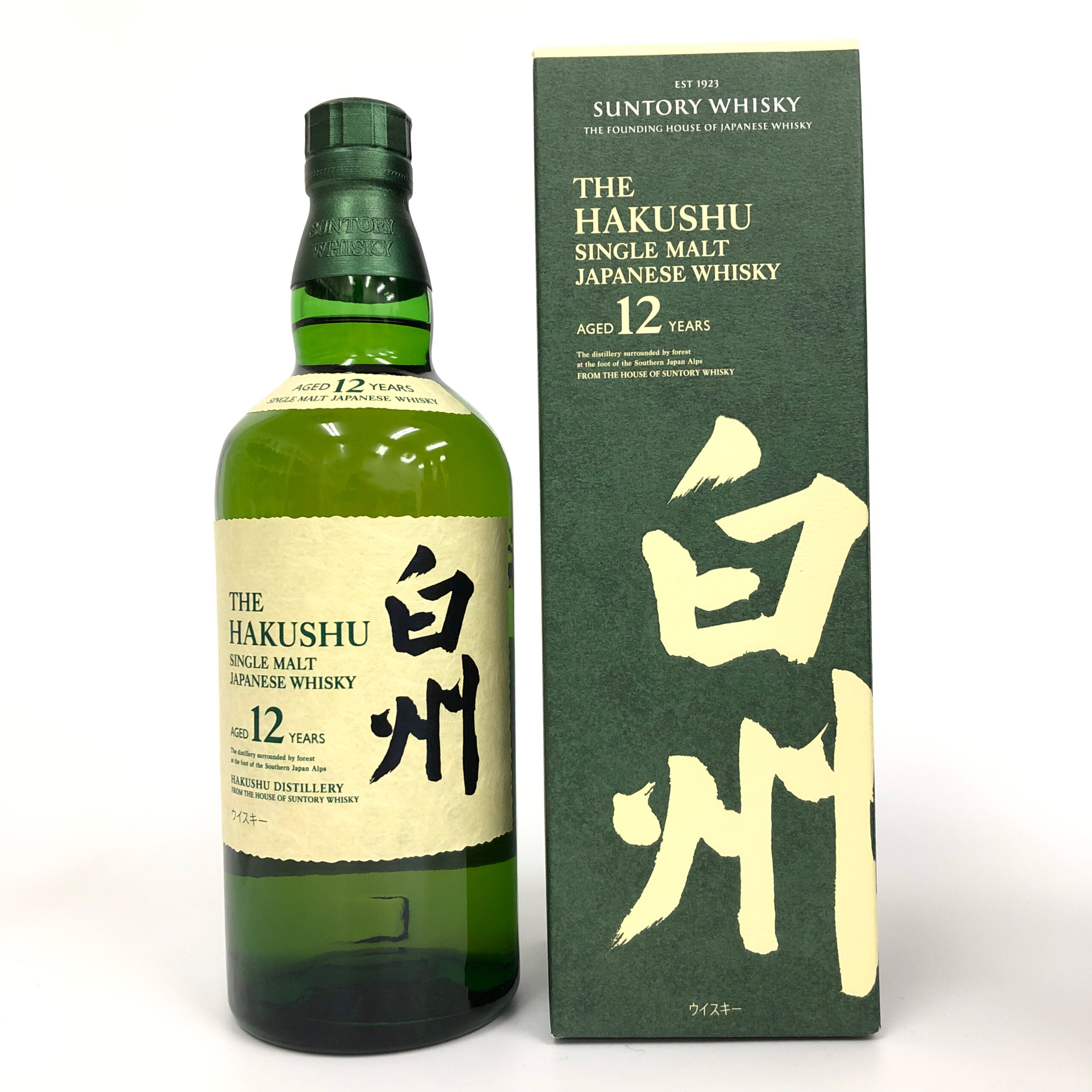 【Suntory Hakushu series.】「Hakusyu 12year.」Single malt whisky made exclusively from the original spirit produced at the Hakushu distillery, known as the 'distillery in the forest'. The second most popular series after Yamazaki and Hibiki, it is recommended to be drunk as a highball.